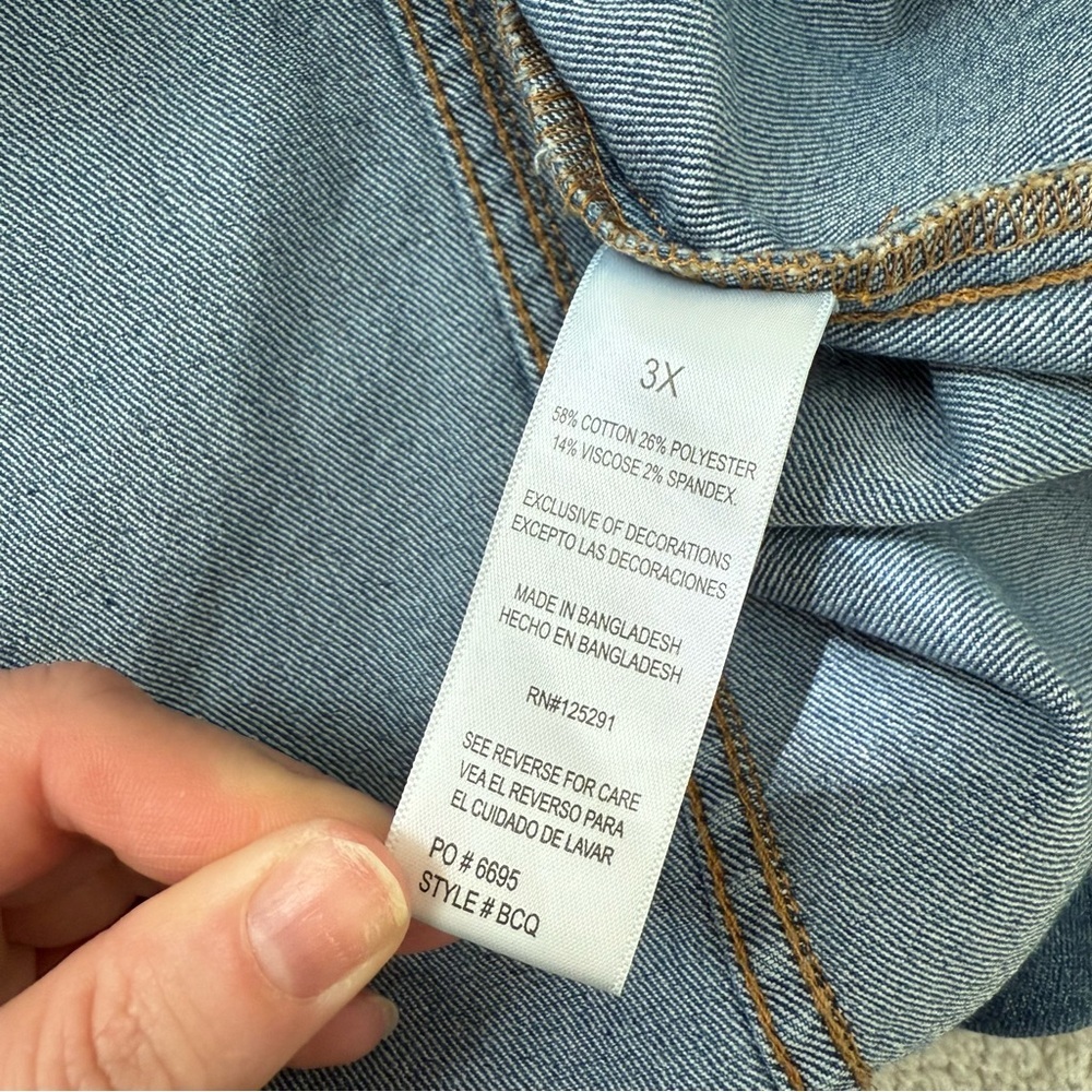 Bebe Y2K Denim Button Down Sleeveless Midi Dress Sz 3X‎ - Picture 9 of 12